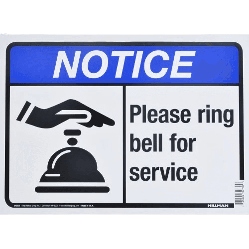 Ring Bell Sign